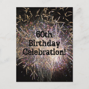 60e verjaardag Briefkaart van de feestdag