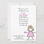 60e verjaardag Brunch Stick Girl Kaart (Voorkant)