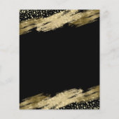 60e verjaardag Budget Gold Black Uitnodiging (Achterkant)