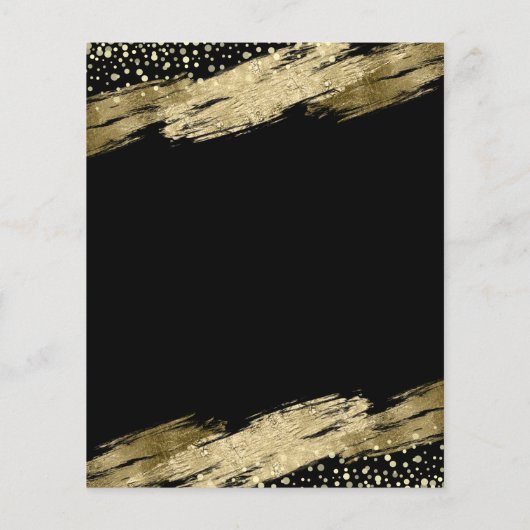 60e verjaardag Budget Gold Black Uitnodiging (Achterkant)