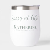 60e verjaardag cadeau-sassy op 60! Elegant Sage Gr (Links)