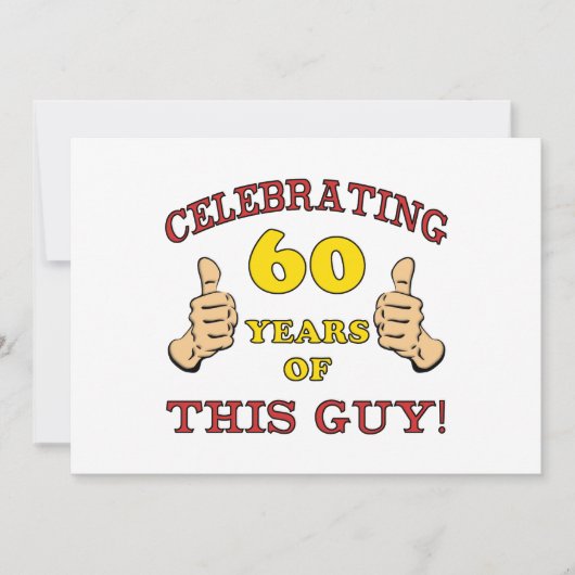 60e verjaardag cadeau voor hem kaart (Voorkant)