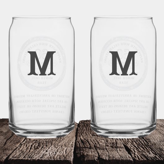 60e Verjaardag Cadeau voor man, vader, zoon, hem, Blikvorm Glas