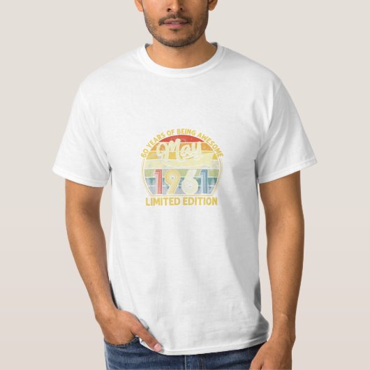 60e verjaardag cadeaus 60 jaar oud t-shirt (Voorkant)