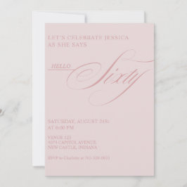 60e verjaardag Calligrafie Modern Eerlijk Kaart
