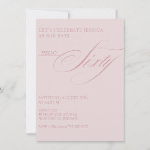 60e verjaardag Calligrafie Modern Eerlijk Kaart