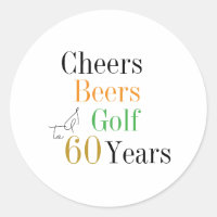 60e verjaardag Cheers en bieren Golf Minimal