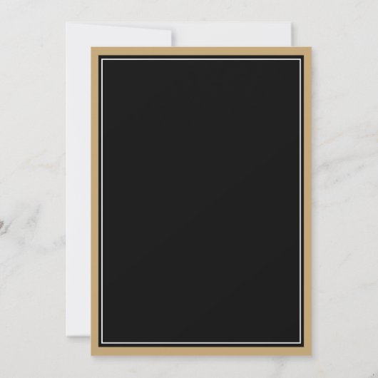 60e verjaardag Chic Black en Gold Script Kaart (Achterkant)
