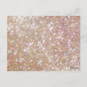 60e verjaardag Chic Glitter Ombre Bewaar de datum Briefkaart (Achterkant)