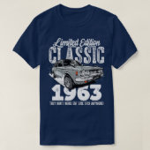 60e verjaardag  Classic Car 1963 Bday 60 yea T-shirt (Design voorkant)