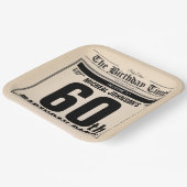 60e Verjaardag Classic Oud Nieuwsblad Custom Papieren Bordje (Gebogen)