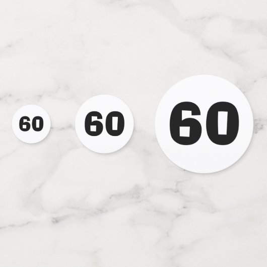 60e verjaardag Confetti (Voorkanten)