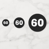 60e verjaardag Confetti (Achterkanten)