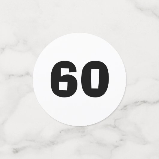 60e verjaardag Confetti (Kleine voorkant)