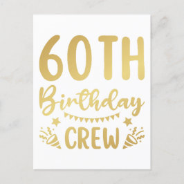 60e verjaardag Crew 60 Feest Crew Briefkaart