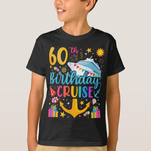 60e verjaardag Cruise B-Day Party Boy T-shirt (Voorkant)