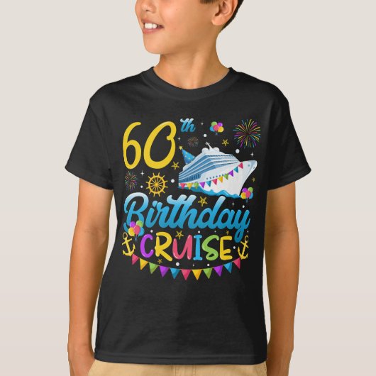 60e verjaardag Cruise B-Day Party Boy T-shirt (Voorkant)