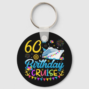 60e verjaardag Cruise B-Day Party Circle Sleutelhanger