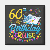 60e verjaardag Cruise B-Day Party Square Magneet (Voorkant)