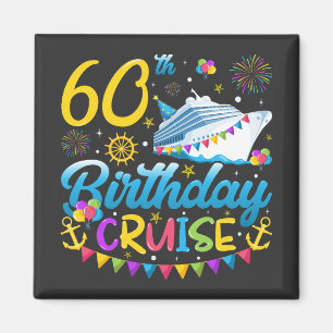 60e verjaardag Cruise B-Day Party Square Magneet
