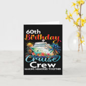 60e verjaardag Cruise Crew Vrienden Familie Vakant Kaart (Gele Bloem)