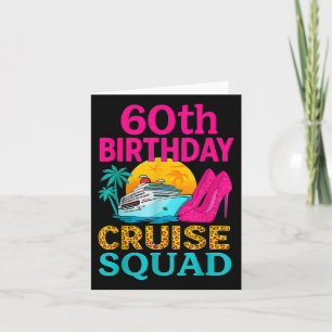 60e verjaardag cruise squad 60 jaar oude vakantie  kaart