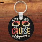 60E Verjaardag Cruise Squad Familie Matching Circl Sleutelhanger (Voorkant)