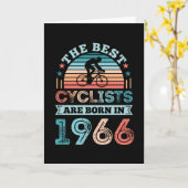 60e verjaardag Cycling Gift Best Cyclist, geboren  Kaart (Gele Bloem)