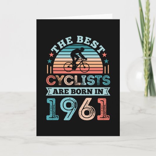 60e verjaardag Cycling Gift Best Cyclist, geboren Kaart (Voorkant)