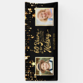 60e verjaardag dan & nu JAREN IN HET MAKEN van ste Spandoek (Verticaal)