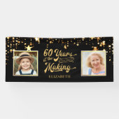 60e verjaardag dan & nu JAREN IN HET MAKEN van ste Spandoek (Horizontaal)