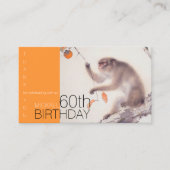 60e verjaardag Dank je Japanse aap EncC Informatiekaartje (Voorkant)