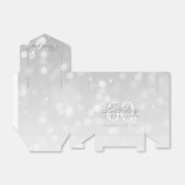 60e verjaardag dank u zilveren Bokeh sprankellicht Bedankdoosjes (Uitgevouwen)