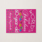 60e verjaardag De meest verbluffende kleurrijke Pa Legpuzzel (Horizontaal)