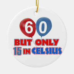 60e verjaardag design keramisch ornament