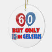 60e verjaardag design keramisch ornament (Links)