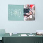 60e verjaardag diamanten hart gepersonaliseerde fo spandoek (Beurs)