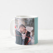 60e verjaardag diamanten hartfoto aangepast koffiemok (Voorkant links)