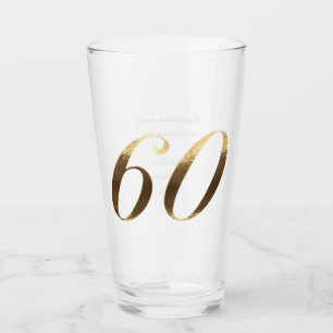 60e Verjaardag Diamond Bruiloft Jubileum Glas