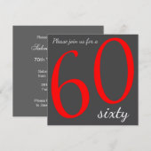 60e verjaardag | DIY-tekst Kaart (Voorkant / Achterkant)