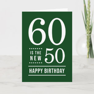 60e verjaardag Editable Color 60 is de nieuwe 50 Kaart