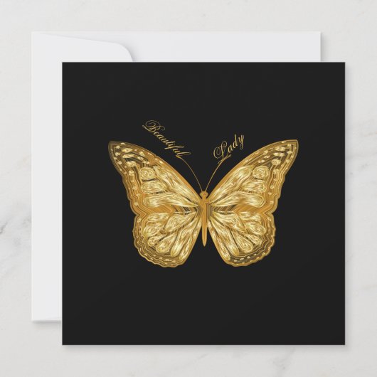 60e verjaardag Elegant Black & Gold Swirls Kaart (Achterkant)