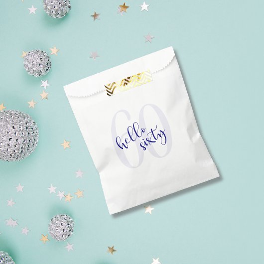 60e verjaardag Elegant dank u Favor Tassen Bedankzakje