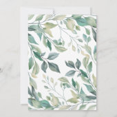 60e verjaardag Elegant Green Eucalyptus Greenery Kaart (Achterkant)