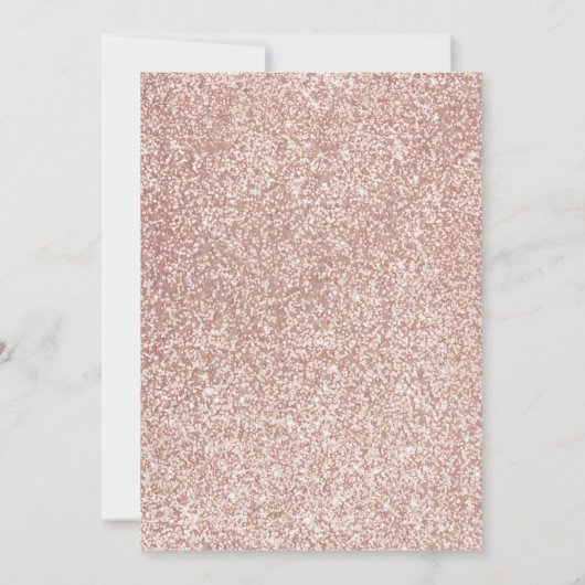 60e Verjaardag Elegant Roos Gouden Glitter Kaart (Achterkant)