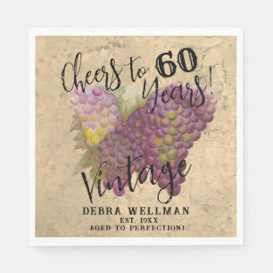 60e verjaardag Elegant Vineyard Wine Country Thema Servet