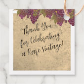 60e verjaardag Elegant wijn thema Dank u Bedankjes Labels (Achterkant)