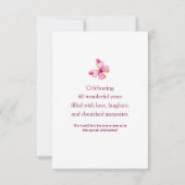 60e verjaardag Elegante bloementuin Vlinders Save The Date (Achterkant)