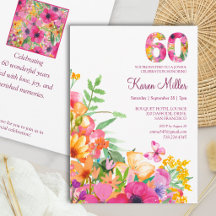 60e verjaardag Elegante bloementuinfeest