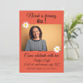 60e verjaardag Elegante en levendige Uitnodiging (Staand voorkant)